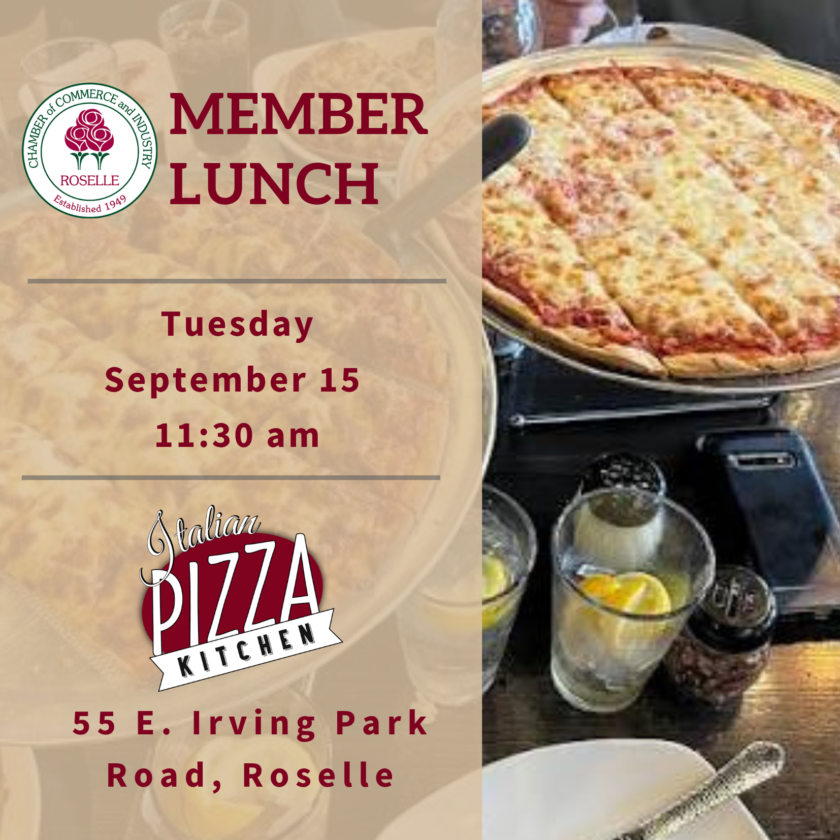 Member Lunch: Italian Pizza Kitchen
